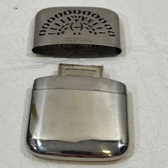 VTG 50's Peacock Pocket Chrome Hand Warmer Silver Toned 2.5"x3.5" Japan - Picture 4 of 14